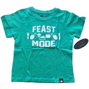 Littlest Prince Couture Toddler Tee 4T Feast Mode Green Cotton Blend